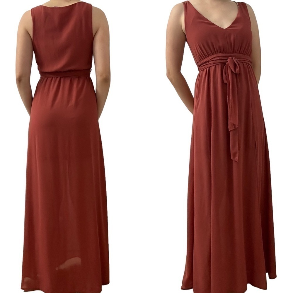 Baltic Born Dress Maxi Hera Berry Pink Formal Bridesmaid Chiffon Extra Small